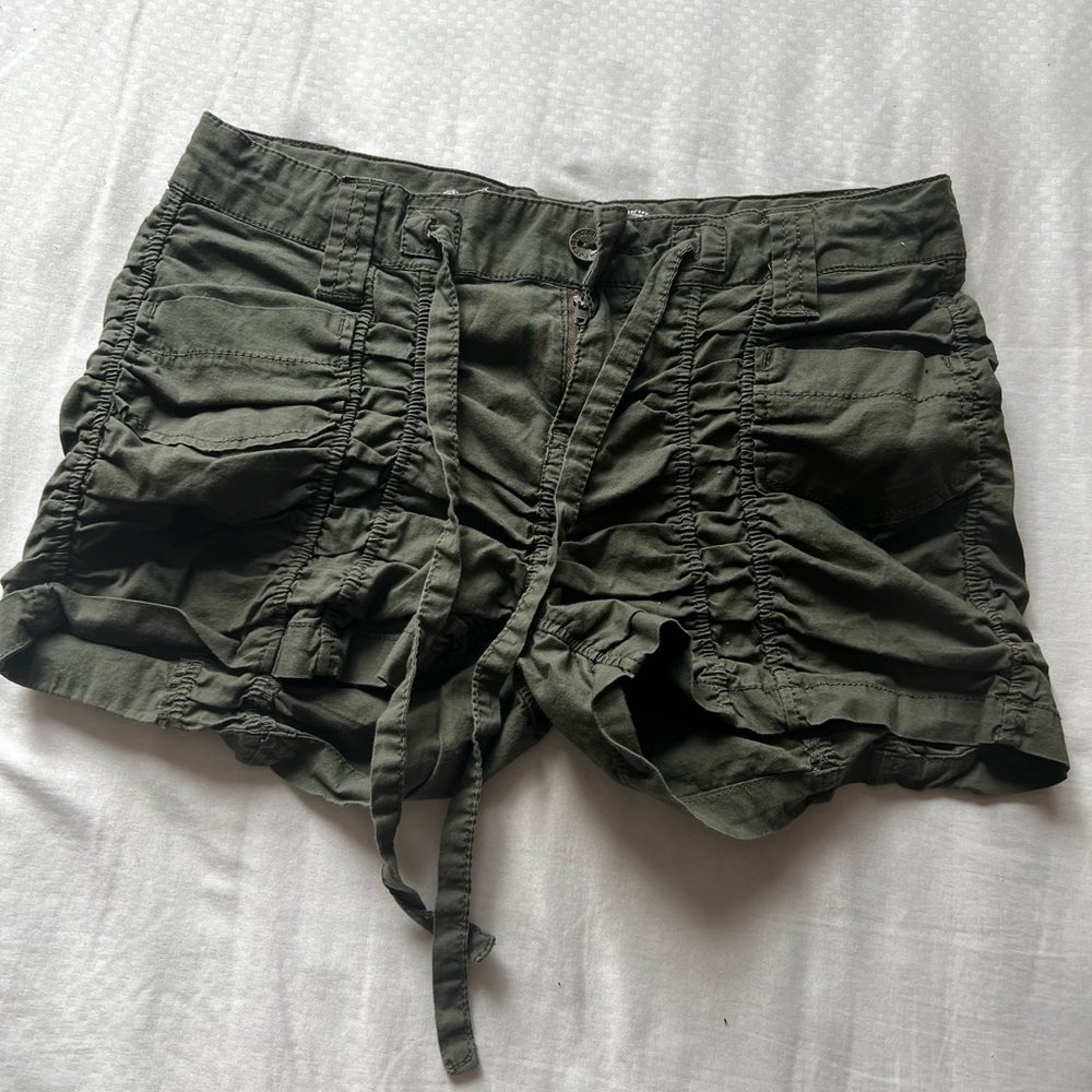 cargo shorts, tight fit super flattering